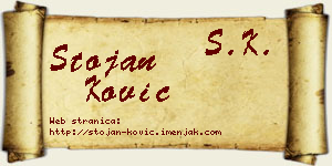 Stojan Ković vizit kartica